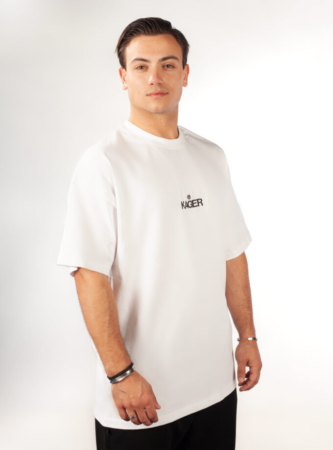 T-shirt oversized Embroidered Black Kager