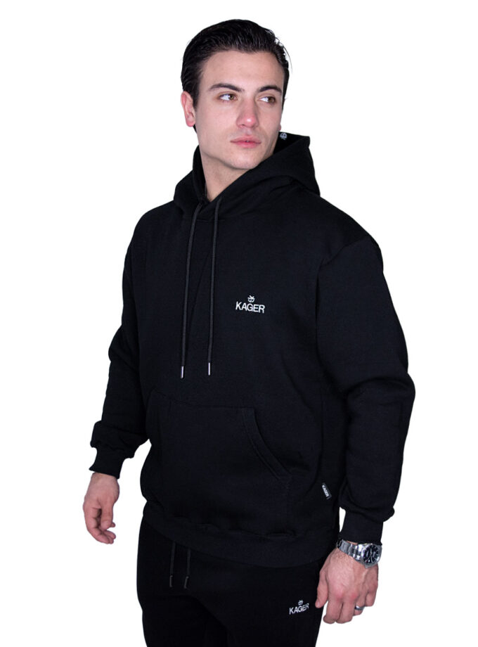 Hoodie Embroidered Black