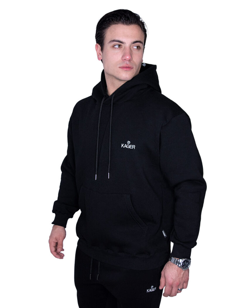 Hoodie Embroidered Black - Image 2