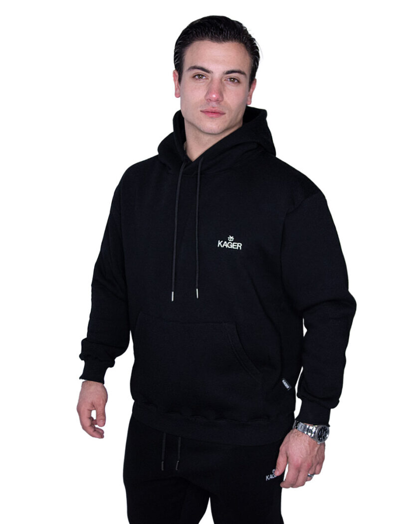 Hoodie Embroidered Black - Image 3