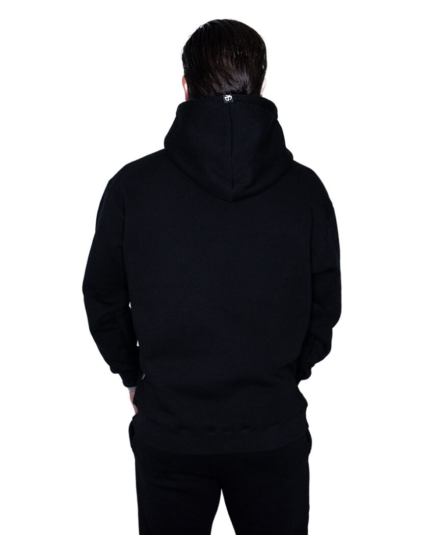 Hoodie Embroidered Black - Image 4