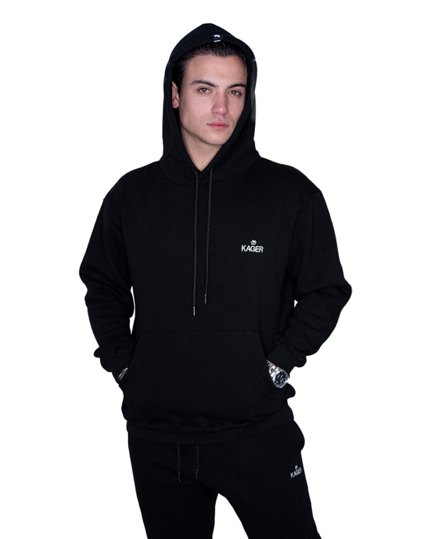 Hoodie Embroidered Black