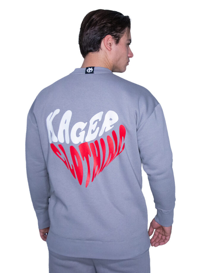 Sweatshirt Heart Grey