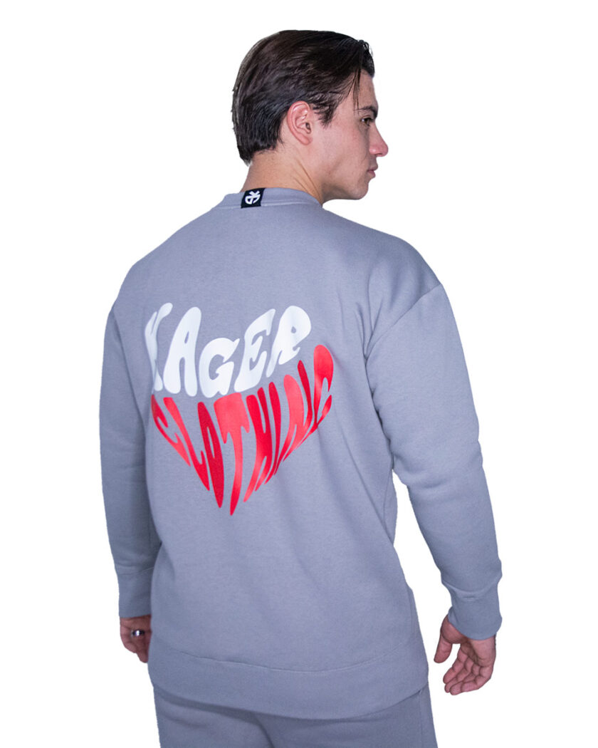 Sweatshirt Heart Grey