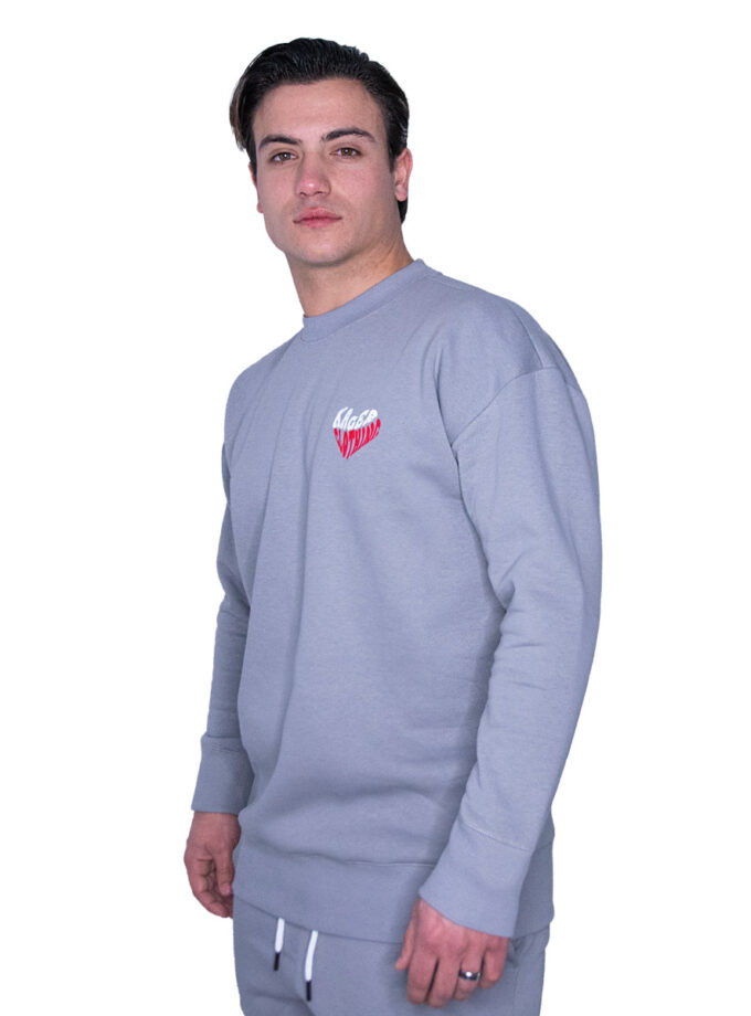 Sweatshirt Heart Grey