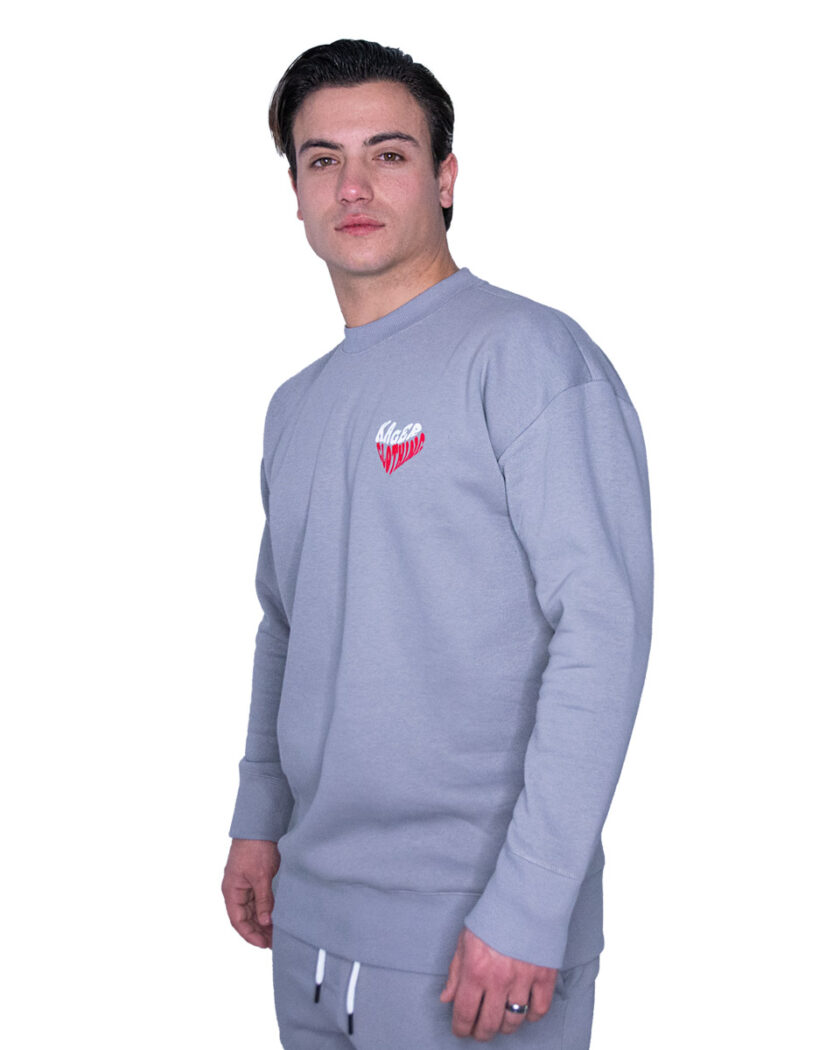 Sweatshirt Heart Grey - Image 4