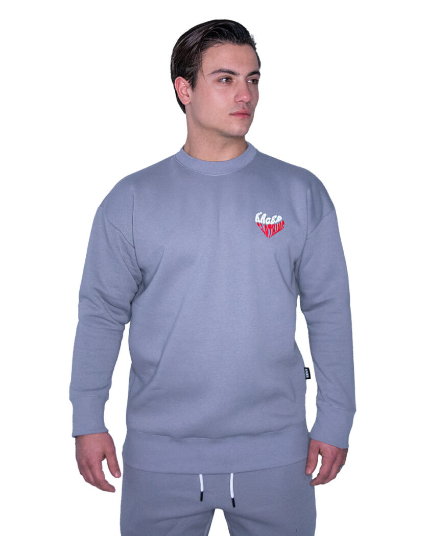 Sweatshirt Heart Grey - Image 5