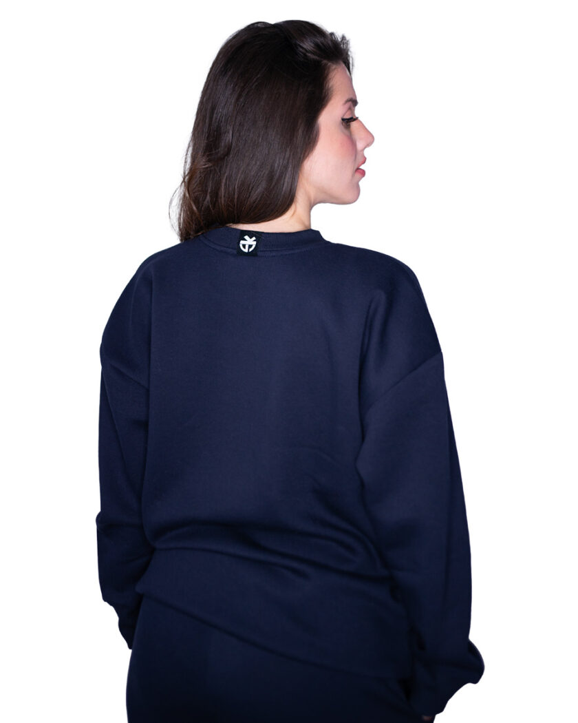 Sweatshirt Oversized Navy Blue - Image 3