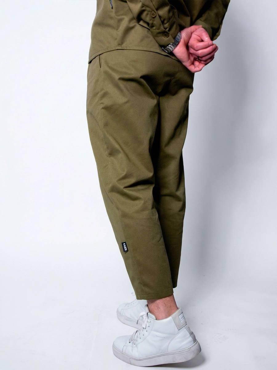 Heavy Cropped Pants Khaki - Image 2