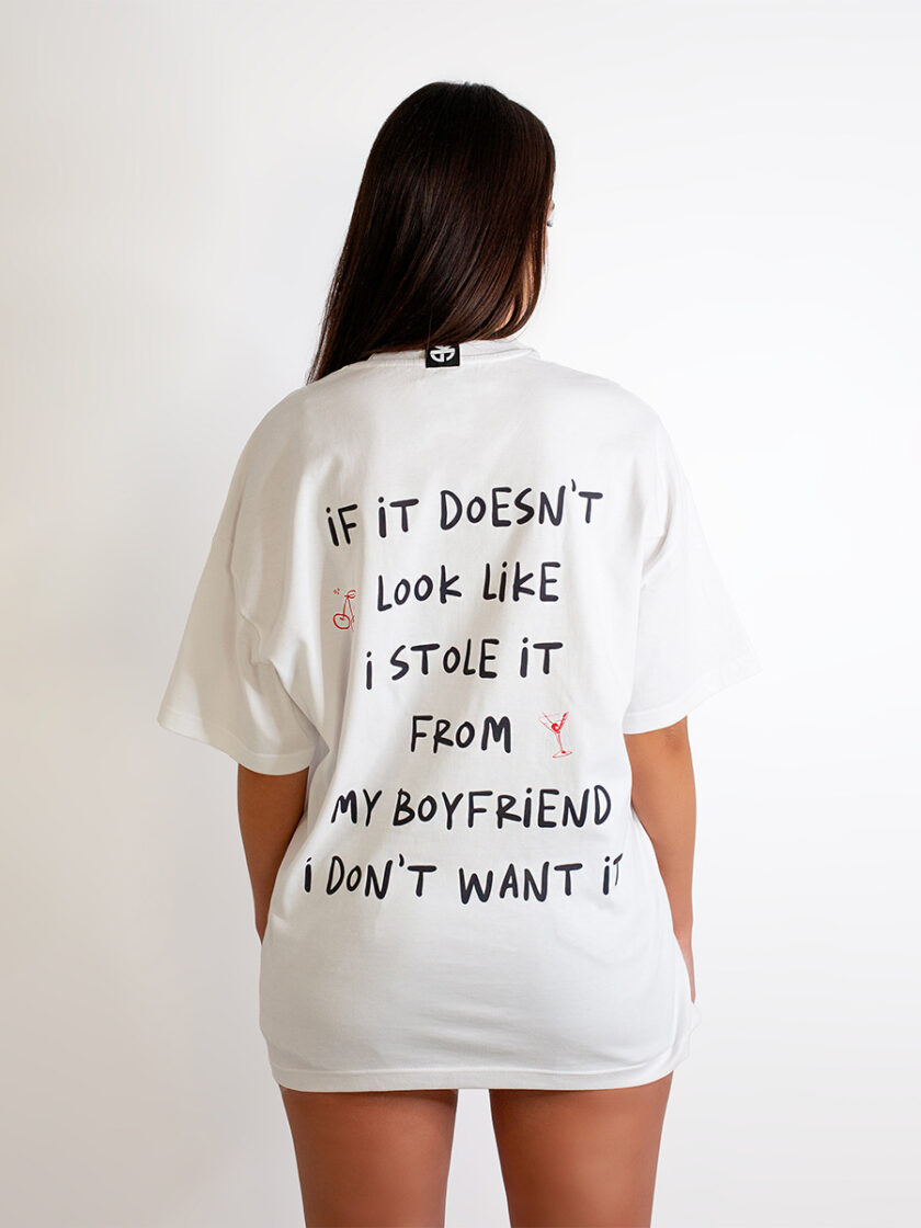 T-shirt Oversized White Boyfriend