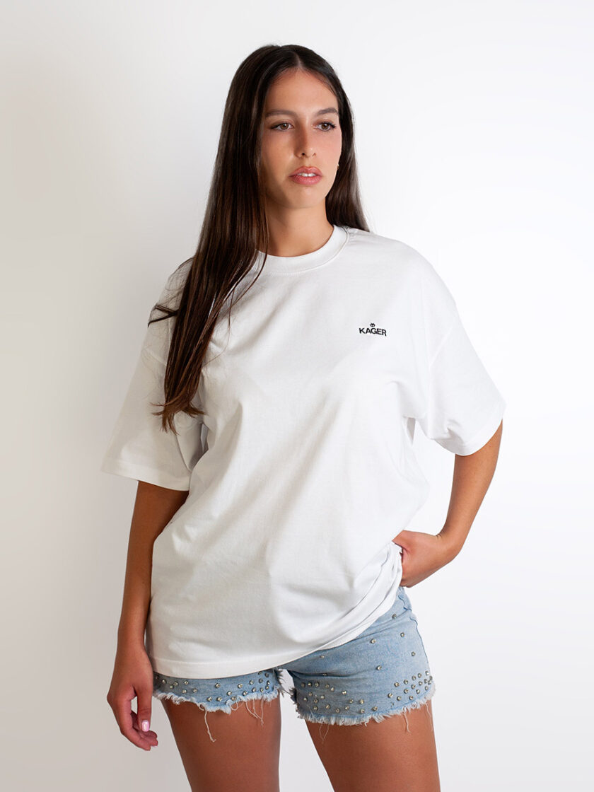 T-shirt Oversized White Boyfriend - Image 2