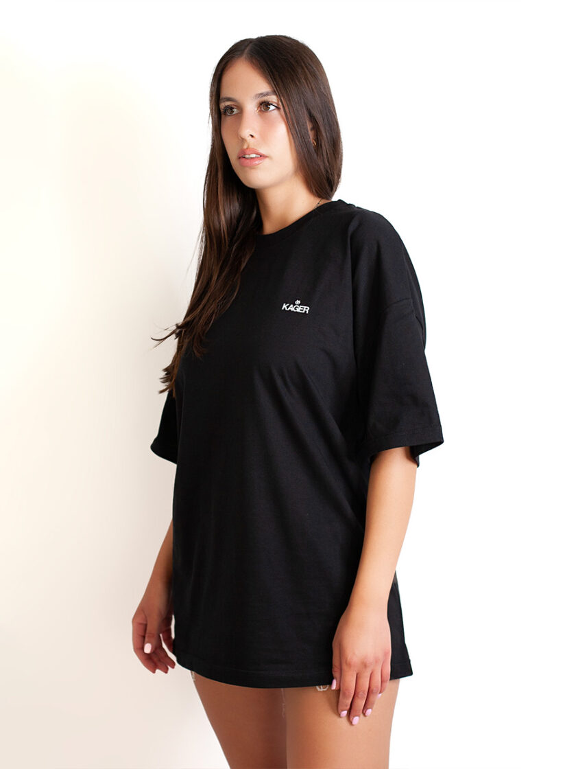 T-shirt Oversized Black Boyfriend - Image 2