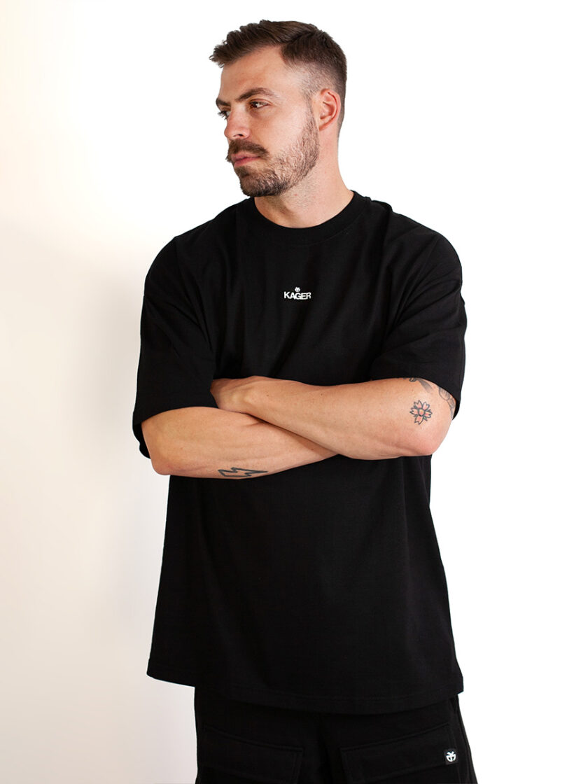 T-shirt Oversized Black Outside The Box - Image 2