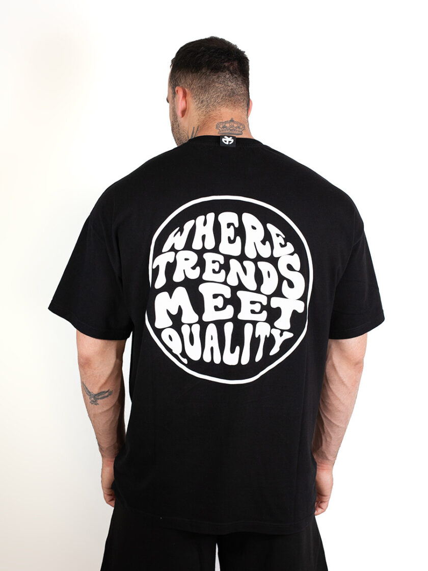 T-shirt Oversized Black Trends/Quality