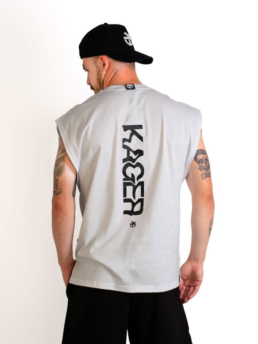 Vest Oversized White Melted