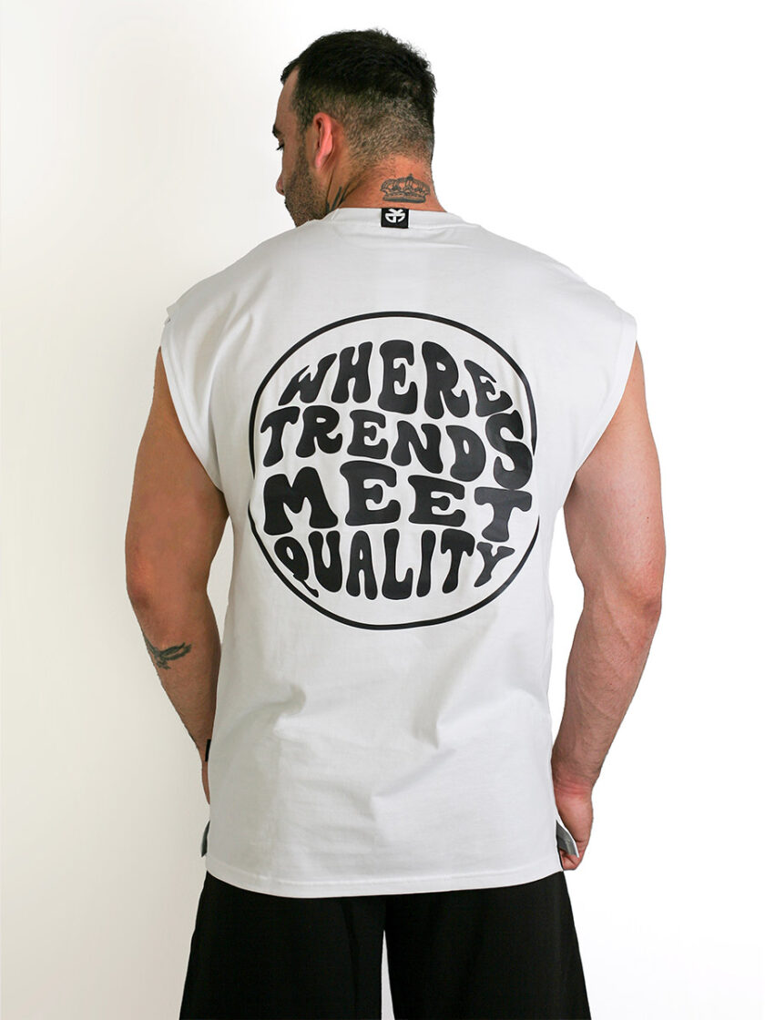 Vest Oversized White Trends/Quality