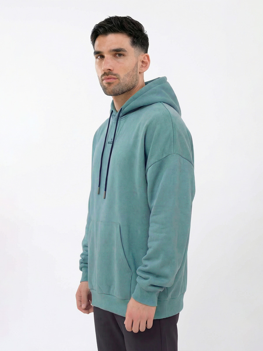 Oversized Essential Hoodie - Petrol - Image 2
