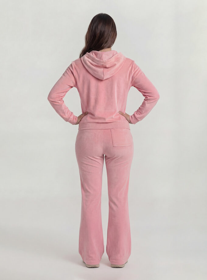 Velour Tracksuit Set – Pink