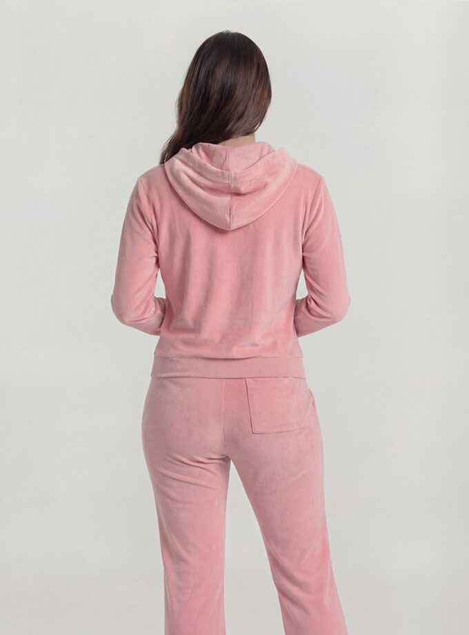 Velour Tracksuit Set – Pink
