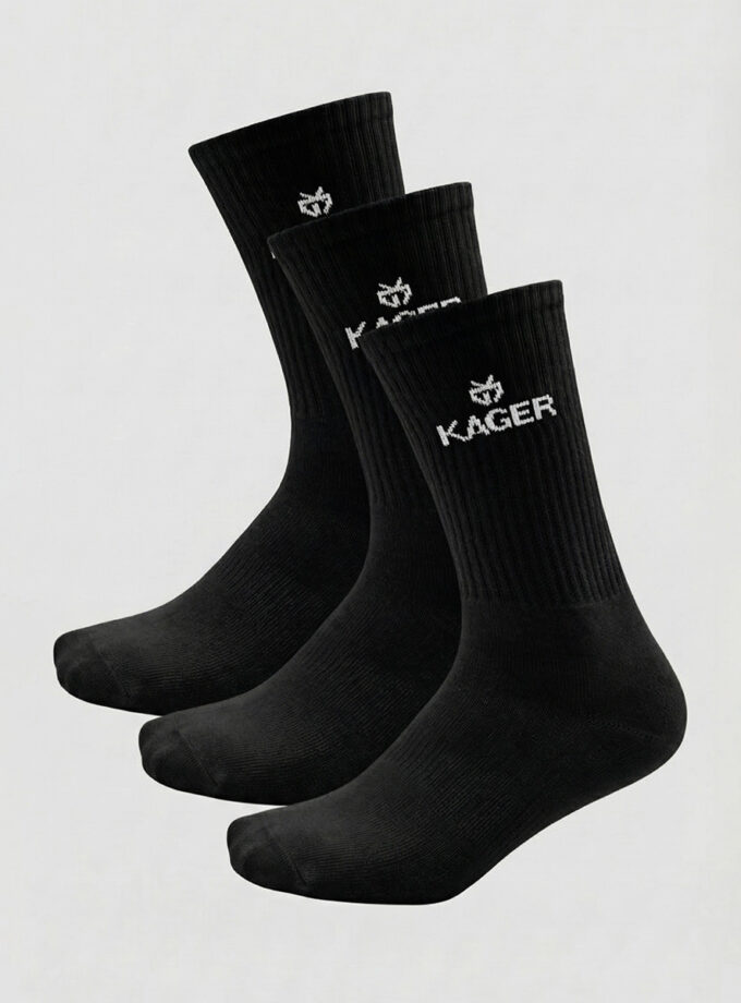 Premium Crew Socks - Black 3 Pack