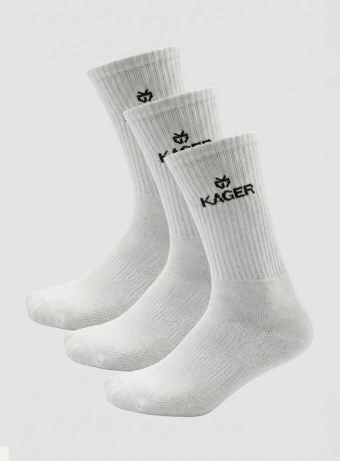 Premium Crew Socks - White 3 Pack